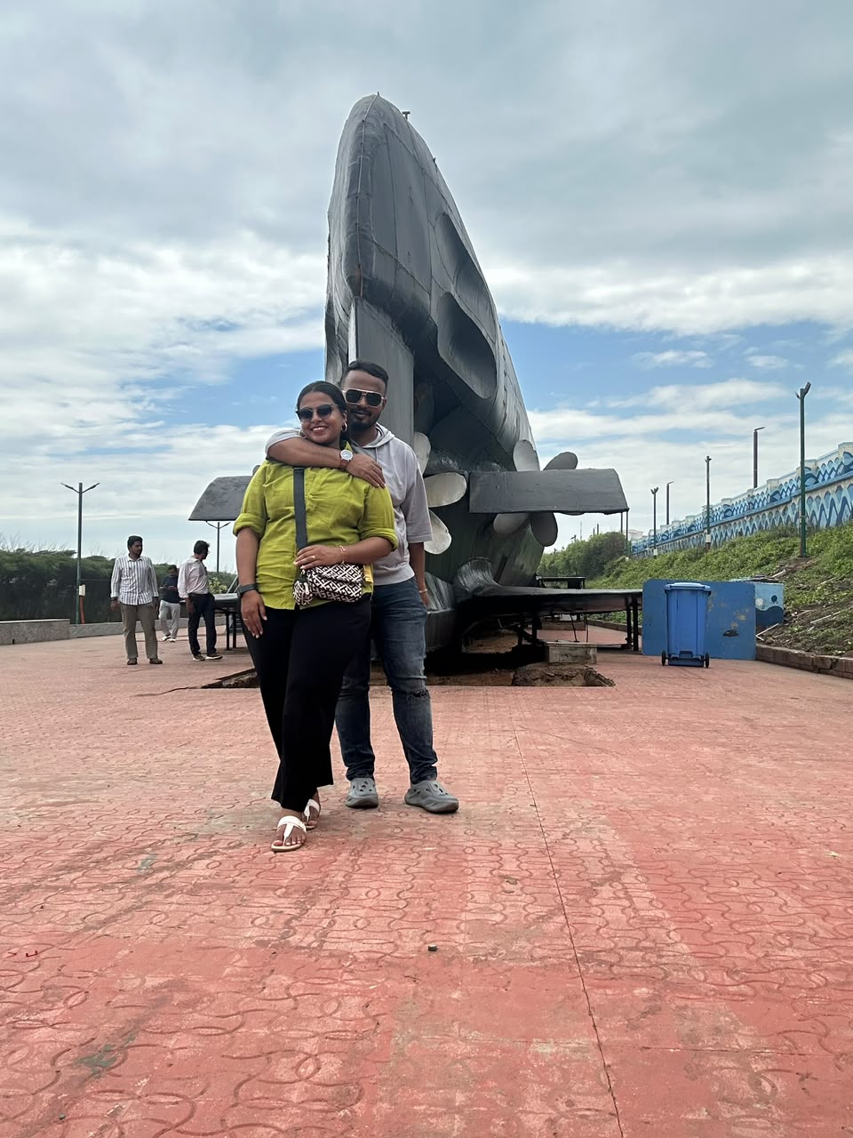 Pradeep and Ananya at the submarine museum